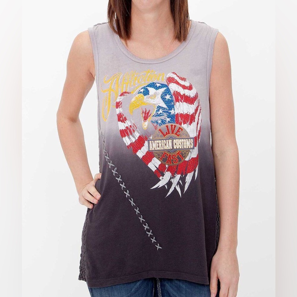 American Customs Affliction Eagle Eye Tank Top Size M